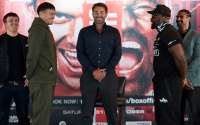 Dereck Chisora and Oleksandr Usyk preview heavyweight clash with styles of 'war' and 'peace' set to meet