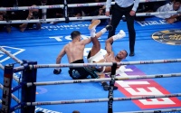 Jack Catterall vs Harlem Eubank ends inconclusively clash of heads cut boxrec watch full fight highlights rematch welterweight ibf wba