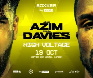 Fast-rising super lightweight star Adam Azim will face Ohara Davies on October 19 at The Copper Box Arena in London predictions boxxer sky sports preview fight peacock gym amateurs record barroso highlights rankings