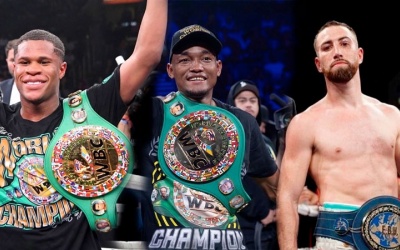 Status of the WBC super-lightweight division devin haney alberto puello interim elevated to full word champion ryan garcia