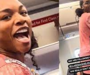 Claressa Shields meets Alycia Baumgardner on flight same plane prompting online quarrel row twitter fight who wins boxrec female boxing history watch youtube clip video what happened