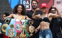 Alycia Baumgardner vs Christina Linardatou weigh in results running order and ringwalk times how to watch in the uk DAZN what time start bst gmt et detroit america saturday july 15 oddschecker before the bell