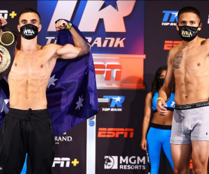 Andrew Moloney vs Joshua Franco weigh in results