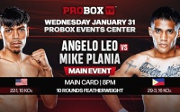 Angelo Leo vs Mike Plania headlines WNF in Plant City on January 31 fight date time tv channel how to watch app download boxrec oddschecker predictions preview wiki tapology Christopher Pearson Trevor McCumby