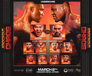 roman fury wbo interim title Anthony Joshua vs Francis Ngannou fight card announced zhilei zhang joseph parker march 8th kingdom arena riyadh rey vargas nick ball justus huni roman fury jack mcgann undercard revealed boxrec tickets boxer oddschecker saudi