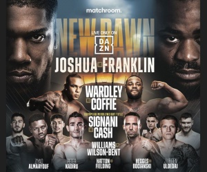 Anthony Joshua vs Jermaine Franklin undercard features more heavyweight action Fabio Wardley Michael Polite-Coffie Austin ‘Ammo’ Williams Felix Cash River Wilson-Bent boxrec tickets o2 Matteo Signani campbell hatton loius fielding