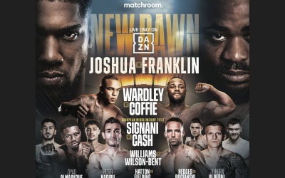 Anthony Joshua vs Jermaine Franklin undercard features more heavyweight action Fabio Wardley Michael Polite-Coffie Austin ‘Ammo’ Williams Felix Cash River Wilson-Bent boxrec tickets o2 Matteo Signani campbell hatton loius fielding