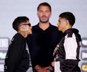 Jesse "Bam" Rodriguez warns Antonio Vargas he is feeling "sharper stronger and faster" at bantamweight press conference quotes boxrec wiki predictions trainer eddie hearn matchroom dazn
