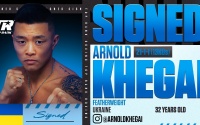 World ranked featherweight Arnold Khegai joins Top Rank boxrec fight time date tv channel eduardo baez fight hghlights ukraine