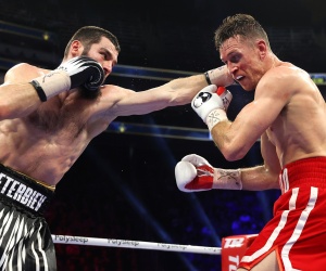 eddie hearn Artur Beterbiev batters Callum Smith to retain his 100 per cent KO record watch fight who won results report full highlights BoxRec Bivol next Dmitry boxer