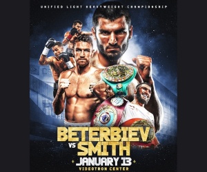 Artur Beterbiev vs Callum Smith full undercard announced january 13 how to watch Christian Mbilli Rohan Murdock Jason Moloney Saul Sanchez Imam Khataev boxrec Rodolfo Gomez Jr Leila Beaudoin Wilkens Mathieu Christopher Guerrero Mehmet Unal Moreno Fendero