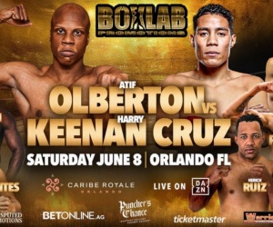 Rising light-heavyweight star Atif Oberlton headlines against Harry Keenan Cruz on June 8 boxrec ticjkets oddschecker fight predictions betting odds how to watch tv channel