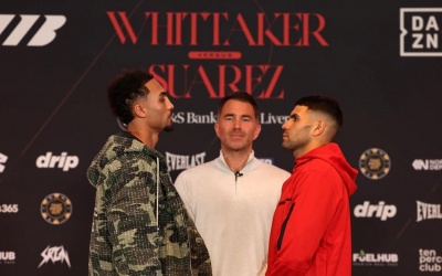 Ben Whittaker vs Braian Suarez final press conference quotes wiki boxrec trainer andy lee eddie hearn