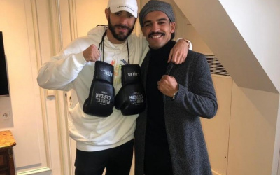 Real Madrid star Karim Benzema backs former Red Star striker Bilel Jkitou to beat Sam Eggington boxrec fight time date tv channel 5 when is it