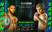 Brian Norman Jr vs Jin Sasaki WBO welterweight world title showdown headlines Tokyo bill
