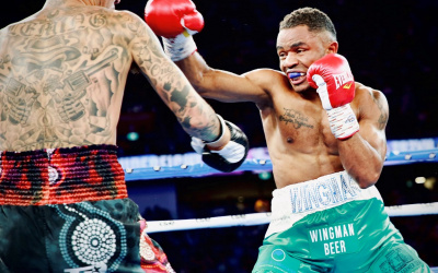 Bruno Tarimo vs Paul Fleming WBA and IBF title fight halted early on a technical decision