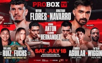 Bryan “Niño Maravilla” Flores and Jonathan “Thunder” Navarro clash for WBC FECARBOX super-lightweigh strap Ginny Fuchs title probox tv how to watch fight results Adelaida “La Cobra” Ruiz boxrec
