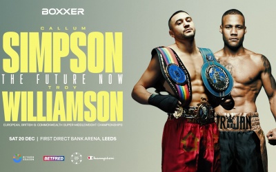 Callum Simpson defends trio of super-middleweight titles to Troy Williamson boxrec wiki bbc three 3 how to watch who wins results ben shalom tickets