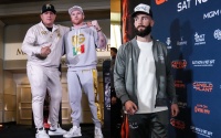Canelo Álvarez and Caleb “Sweethands” Plant made their grand arrivals in Las Vegas on Tuesday fight time date watch tv channel who wins and why analysis stats betting odds oddschecker best nets