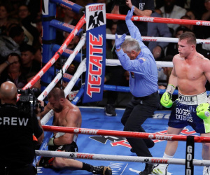 Canelo KOs Kovalev four weight world champion