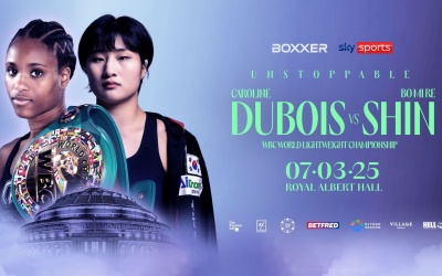 Who is Caroline Dubois next opponent? bo mi re shin conor slater manager seoul south korea boxrec wiki tapology watch full fight highlights oddschecker predictions