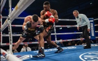 Christian Mbilli destroys Mark Heffron in just 40 seconds watch full fight highlights who won Sergiy Derevyanchenko boxrec youtube boxer