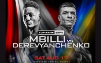 Christian Mbilli vs Sergiy Derevyanchenko full line-up revealed boxrec undercard fight time date tv channel predictions super-middleweight rio 2016 olympics