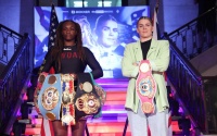 Claressa ‘GWOAT’ Shields vs Savannah ‘The Silent Assassin’ Marshall will headline landmark first ever all-female card uk boxrec prediction s tv channel sky sports ESPN+ tale of the tape sparring session