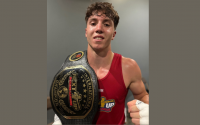 Saul Matchett The Hatchet Man from Hull wins international title in New York Vulcan Boxing Club Strong Island Fight Night Next Up Boxing Series Kristian Vasquez boxrec amateur