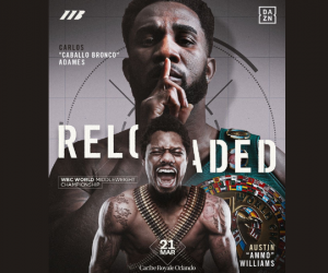Reloaded wbc world middleweight title fight Carlos Adames vs Austin ‘Ammo’ Williams fight date rearranged boxrec wiki dazn how to watch predictions oddschecker