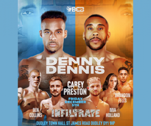 BCB Promotions have announced 'Infiltrate', topped by Tyler Denny vs Grant Dennis on December 5th at the Dudley Town Hall.