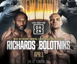 Craig Richards vs Ricards Bolotniks lands on AJ April 1st show undercard Anthony Joshua vs Jermaine Franklin undercard ringwalks tickets watch fight
