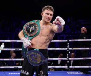 Dalton Smith blasts Walid Ouizza away in one round to claim vacant European title watch full fight highlights dazn adam azim next world trainer grant sheffield