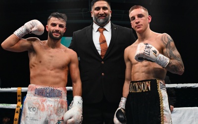 Danny Quartermaine vs Jack Bateson title fight stopped in second round gbm sports fight highlights rematch date ibf wbo european title watch promoter izzy asif