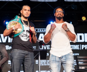 David Benavídez declares his bad intentions for Demetrius Andrade: "I’m going to try to knock him out to give the fans what they want to see. They want to see a war, so let’s go to war" final press conference quotes boxrec