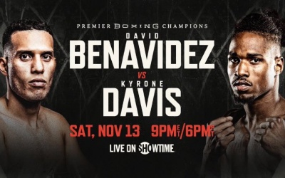How to watch David Benavidez vs Kyrone Davis fight time date tv channel undercard betting odds oddschecker predictions preview best bets live stream links what start ringwalks