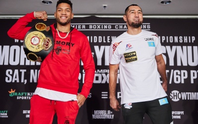 WBA Super Middleweight Champ David Morrell Jr. names the round he aims to knockout mandatory challenger Aidos Yerbossynuly oddschecker latest betting odds bets