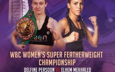 Former World Champion Delfine Persoon meets unbeaten Elhem Mekhaled for WBC Silver belt on Mayweather-Moore undercard fight time date tv channel schedule who wins predictions oddschecker dubai in the skies hotel badou jack watch ppv link live stream