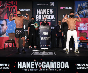 Weights and running order from Devin Haney vs Yuriorkis Gamboa weigh in what time start how to watch in the uk channel number dazn sky preview predictions betting odds oddschecker live