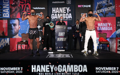 Weights and running order from Devin Haney vs Yuriorkis Gamboa weigh in what time start how to watch in the uk channel number dazn sky preview predictions betting odds oddschecker live