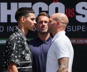 Diego Pacheco ready to go to war with Maciej Sulecki, who aims to take him into deep waters and drown him oddschecker final press conference quotes eddie hearn live on dazn tv channel predicitons