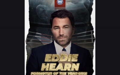 Eddie Hearn named WBA Promoter of the Year 2022 mathcroom boxing interview is he married wiki boxrec tickets barry son sister katie how old is edward accountant trained as lawyer
