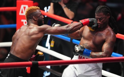 Efe Ajagba stops Charles Martin in heavyweight headliner watch full fight highlights who wins how next fight reeree knockodown knockout