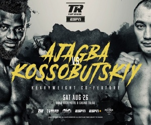 Efe Ajagba vs Zhan Kossobutskiy august 26 fight time date tv channel espn how to watch oddschecker predictions tusla tickets youtube full highlights bets expert tips heavyweights boxrec preview
