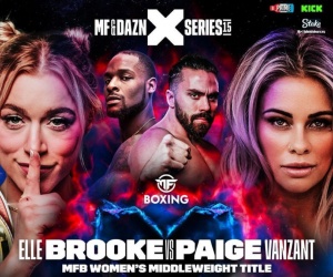 The biggest female clash in crossover boxing announced as Elle Brooke and Paige VanZant collide in MF & DAZN: X Series 15 texas houston porn tits headliner