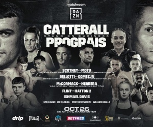 Ellie Scotney will defend her IBF, WBO and IBO Super-Bantamweight World Titles against mandatory challenger Mea Motu on the undercard of Jack Catterall’s blockbuster Super-Lightweight showdown with Regis Progais