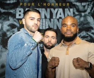 April 11 Erik Bazinyan will defend his NABF super-middleweight title to Shakeel Phinn boxrec fight time date tv channel how to watch canada eye of the tiger management