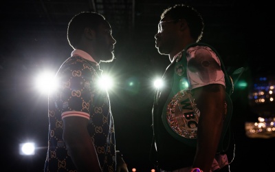 Errol “The Truth” Spence Jr. vs Terence “Bud” Crawford Errol Spence Jr. and Terence Crawford continue their comical fishing metaphors in New York presser watch live stream links derrick james bo mac trainers stephen espinpza tom brown pbc