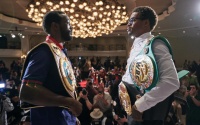 Watch Errol Spence Jr. and Terence Crawford go head to head at today's New York press conference live and free uk bst gmt time start youtube page Premier Boxing Champions
