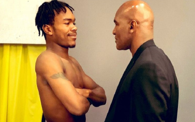 Evander Holyfield's son Evan scores crazy 16-second KO on pro debut